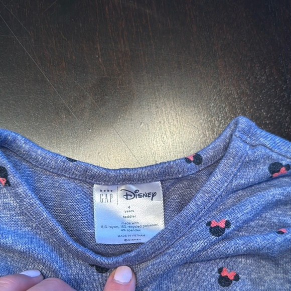 GAP Blue Kids Sweater shirt with Minnie Mouse - Picture 2 of 2